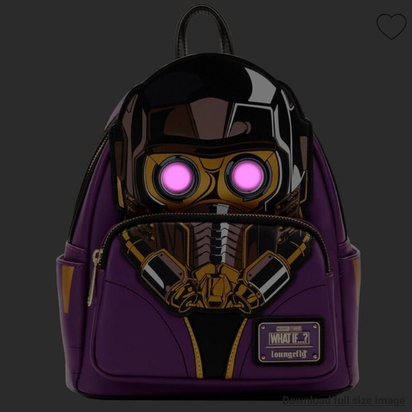 Loungefly What If...Star-Lord T’challa Light Up Mini Backpack and Wallet Set - Picture 4 of 13